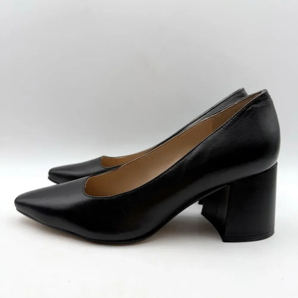 Naturalizer Womens Licia Pumps Size 6 M EU 36 Black Leather Heels NWOB
